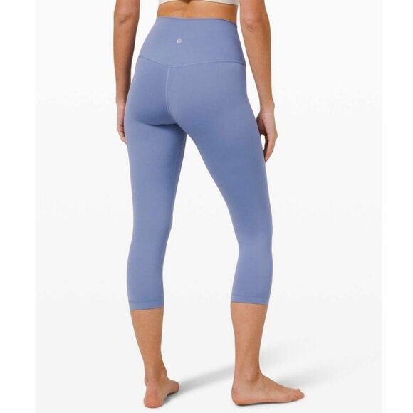 Lululemon Wunder Under High-Rise Crop 21” Leggings Water Drop Blue Size 6 - Picture 2 of 7